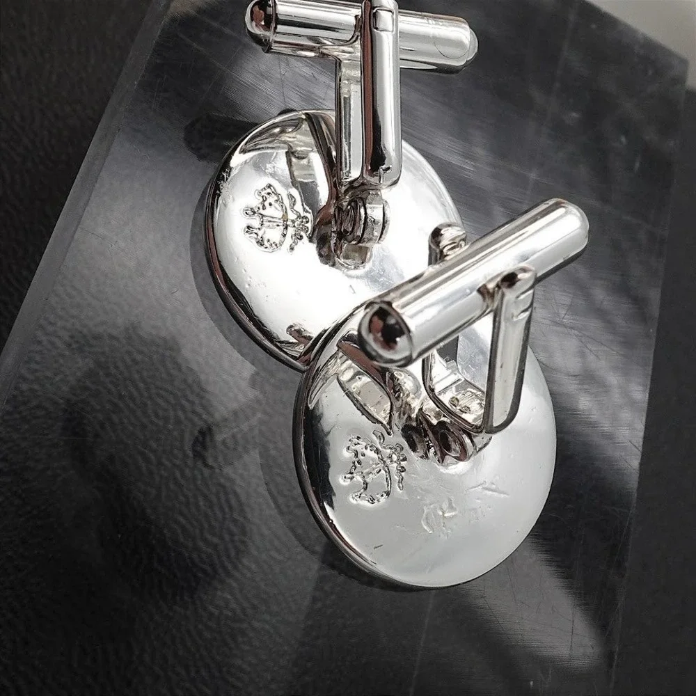 Brooks Brothers 1943 Mercury Dime Medallion Cufflinks Silver Tone Mens Jewelry